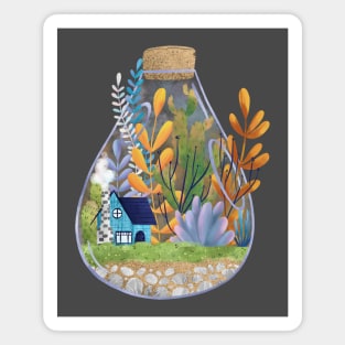 Terrarium Cottage Magnet